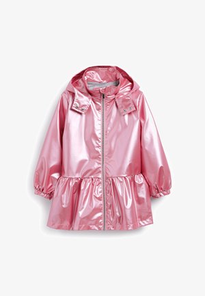 METALLIC FRILL HEM - Abrigo corto - pink
