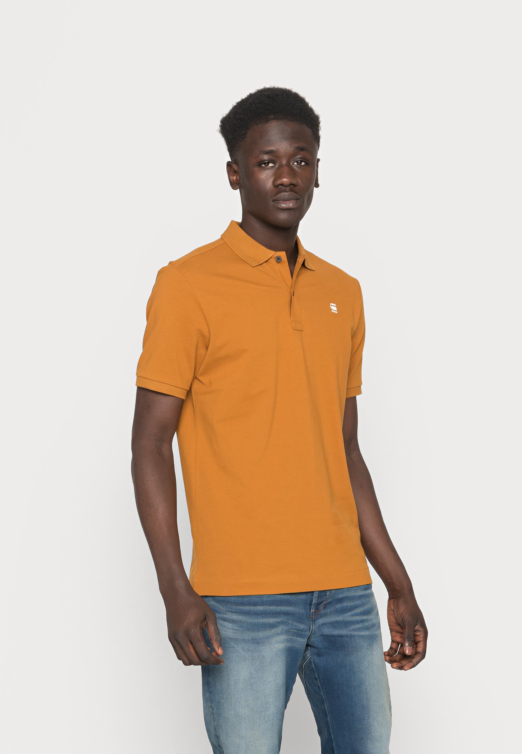 G-Star Raw Men Dunda Slim Polo Brown Size XL
