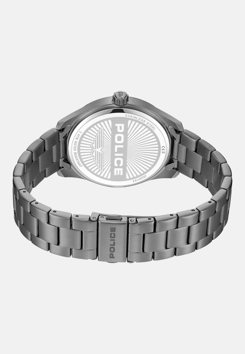 Police Orologio analogico al quarzo da uomo con cinturino in pelle PEWJA0004802, grigio/nero