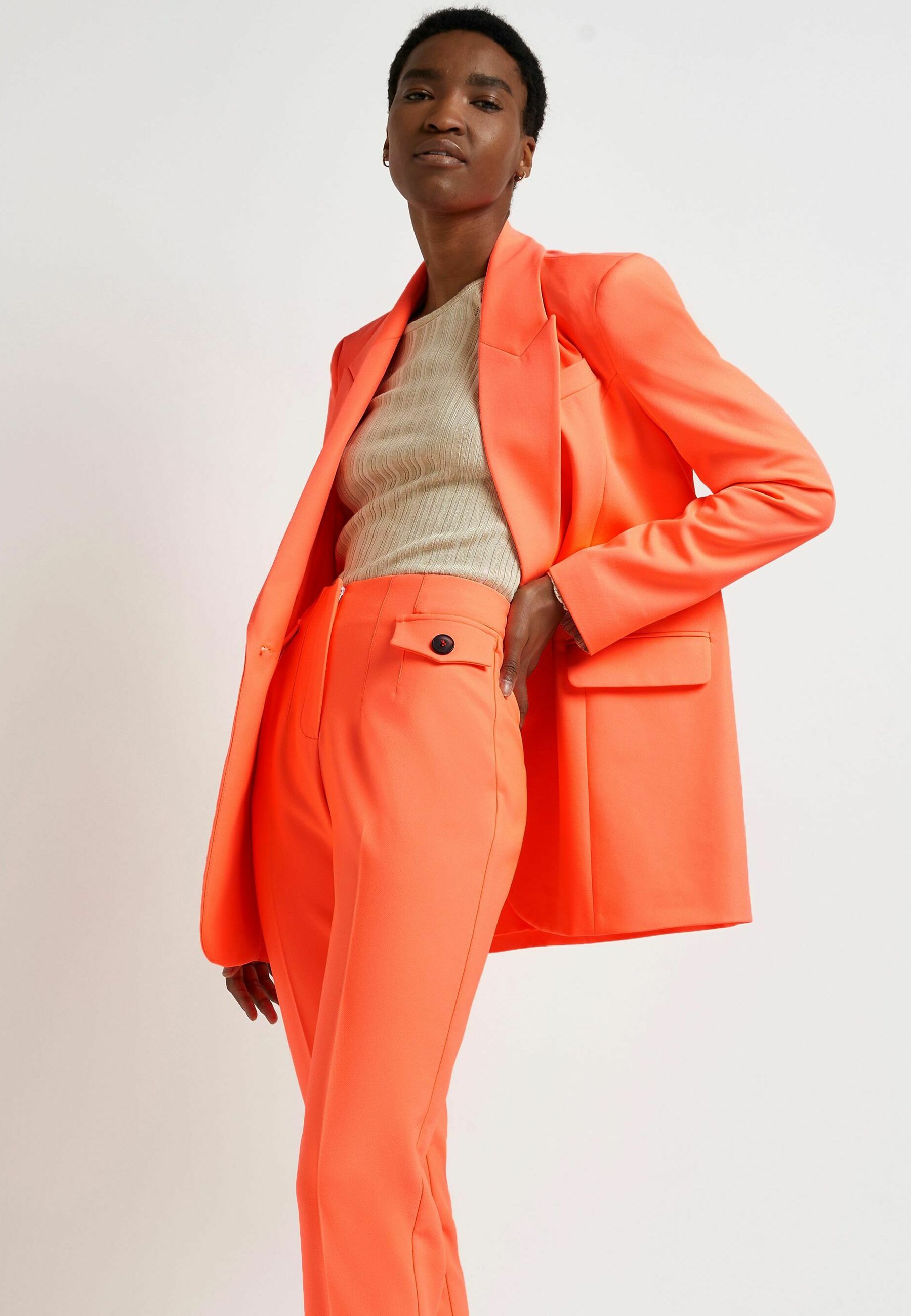 River Island Trousers - coral/orange 