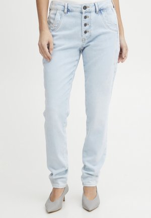 PULZ PZMELINA - Jeans slim fit - bleached blue denim