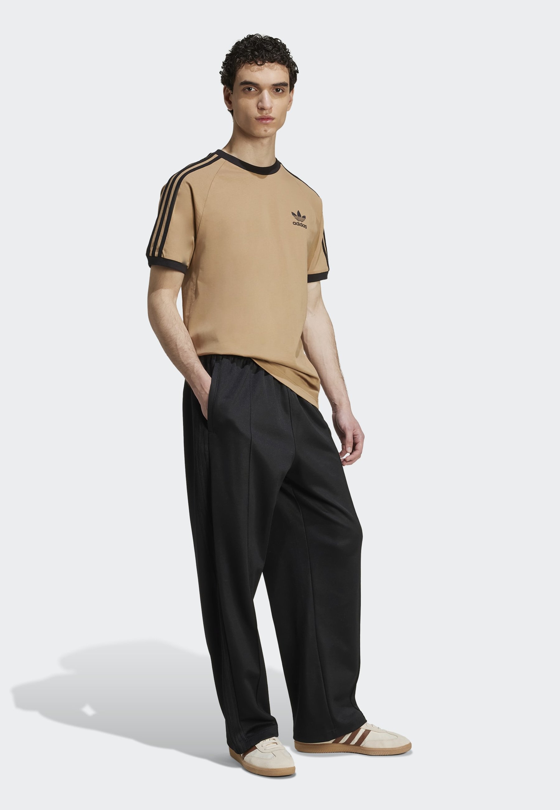 ★★送料無料★★adidas Originals 3-STRIPES T / BEIGE×BROWN Buy adidas Loght Brown Adicolor Classics 3-Stripes 100