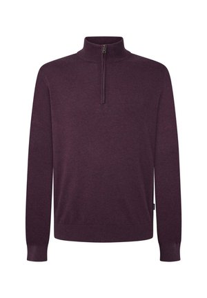 Façonnable, FAÇONNABLE JUMPER COSILK 1/2 ZIP - Trui - dark wine purple