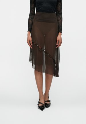 SKIRT - A-linjekjol - rosewood brown
