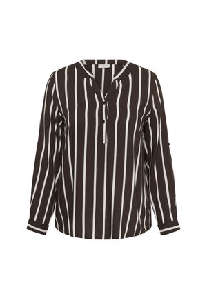 Kaffe Curve, KCSIDA - Blouse - coffee bean   chalk stripe