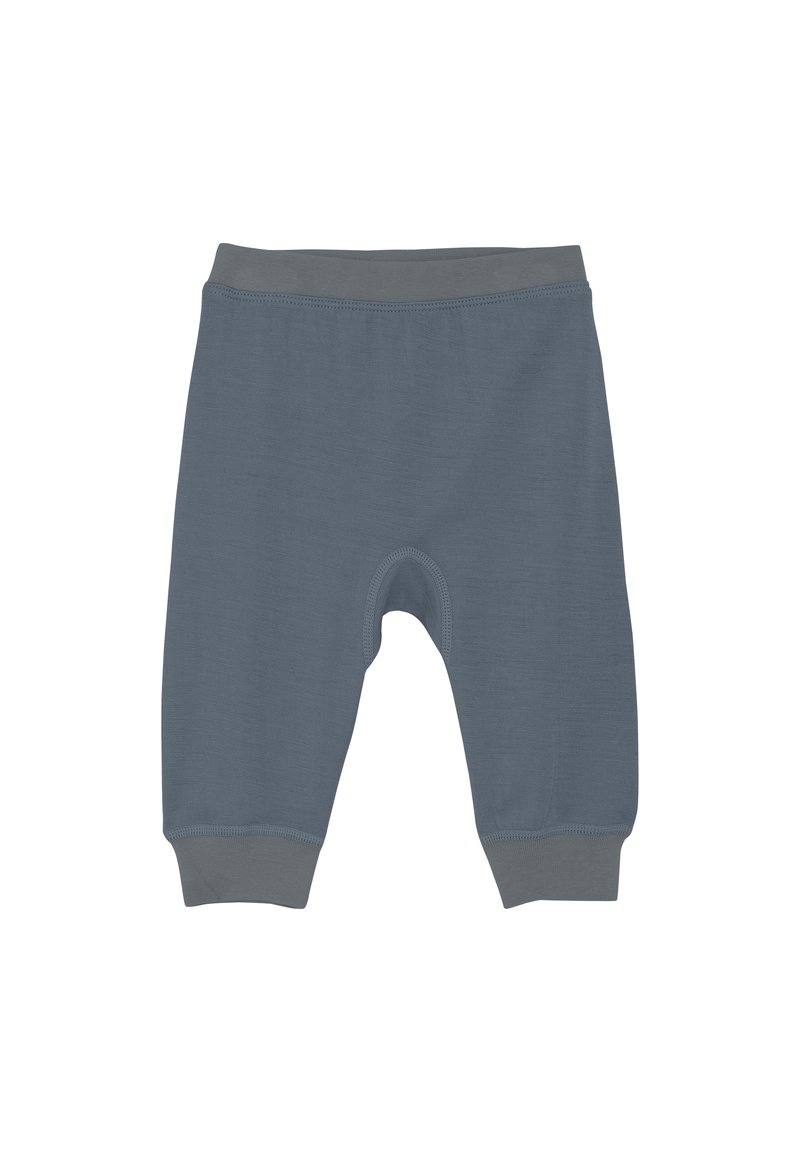 Grijze katoenen shorts met geribde tailleband en boorden, met een relaxte pasvorm en zonder versieringen. Glad oppervlak overal.