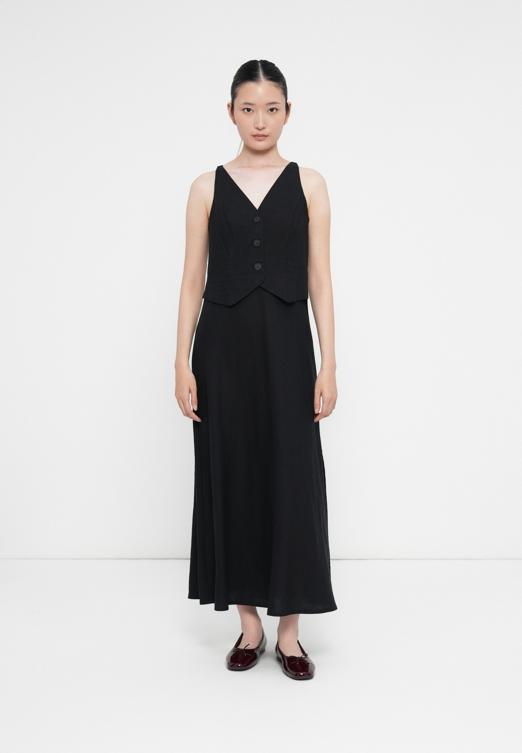 GAP VEST DRESS - Maxi dress - true black/black - Zalando