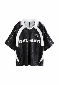RETRO FOOTBALL - Polosärk - black white