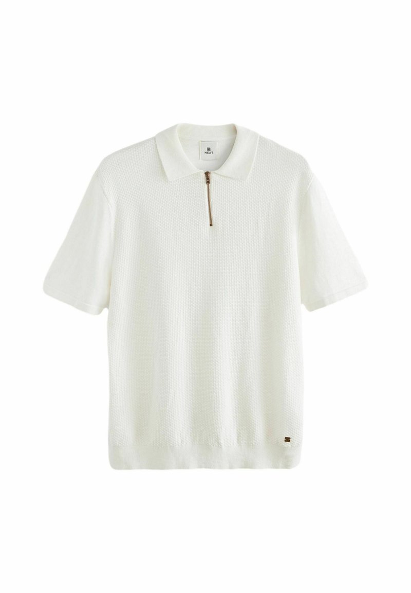 Next SHORT SLEEVE BUBBLE ZIP -REGULAR FIT - Poloshirts - white