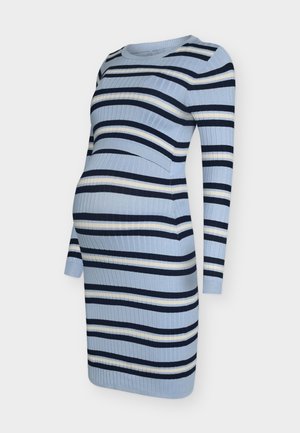 MAMALICIOUS, MLESRIN JUNE L/S SHORT DRESS 2F, niebieski