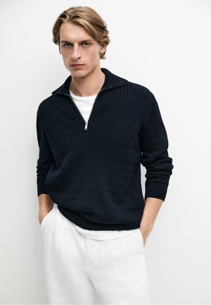 Massimo Dutti Poloshirts - mottled dark blue
