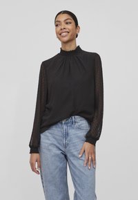 VILA VIDOBBY NECK - Camicetta - black