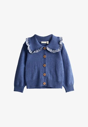 REGULAR FIT FLORAL FRILL COLLAR - Vesta na kopčanje - blue