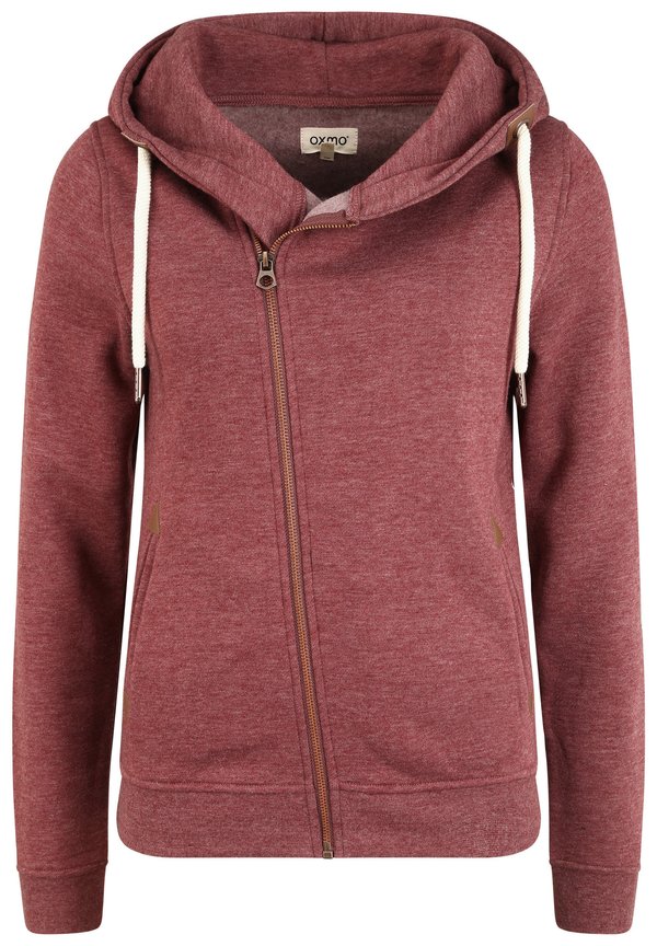 OXVicky - Zip-up sweatshirt - wine r mel3