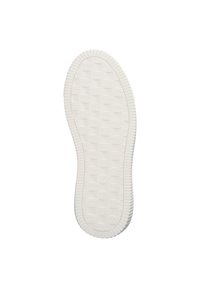 Sole in gomma bianca con un motivo testurizzato, caratterizzata da un design a griglia e accenti rialzati lungo il bordo per una migliore aderenza.