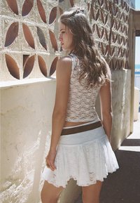 Stradivarius FITTING - A-Linien-Rock - white