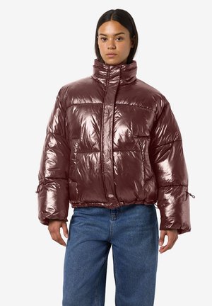 NMALLIE SHINY PUFFER - Vinterjakke - french roast