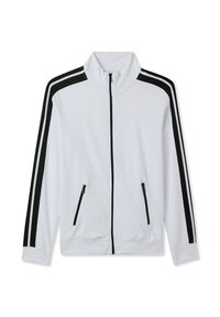 Terranova CON BANDE - Felpa con zip - bianco ottico