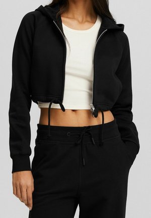 Sudadera con cremallera - black