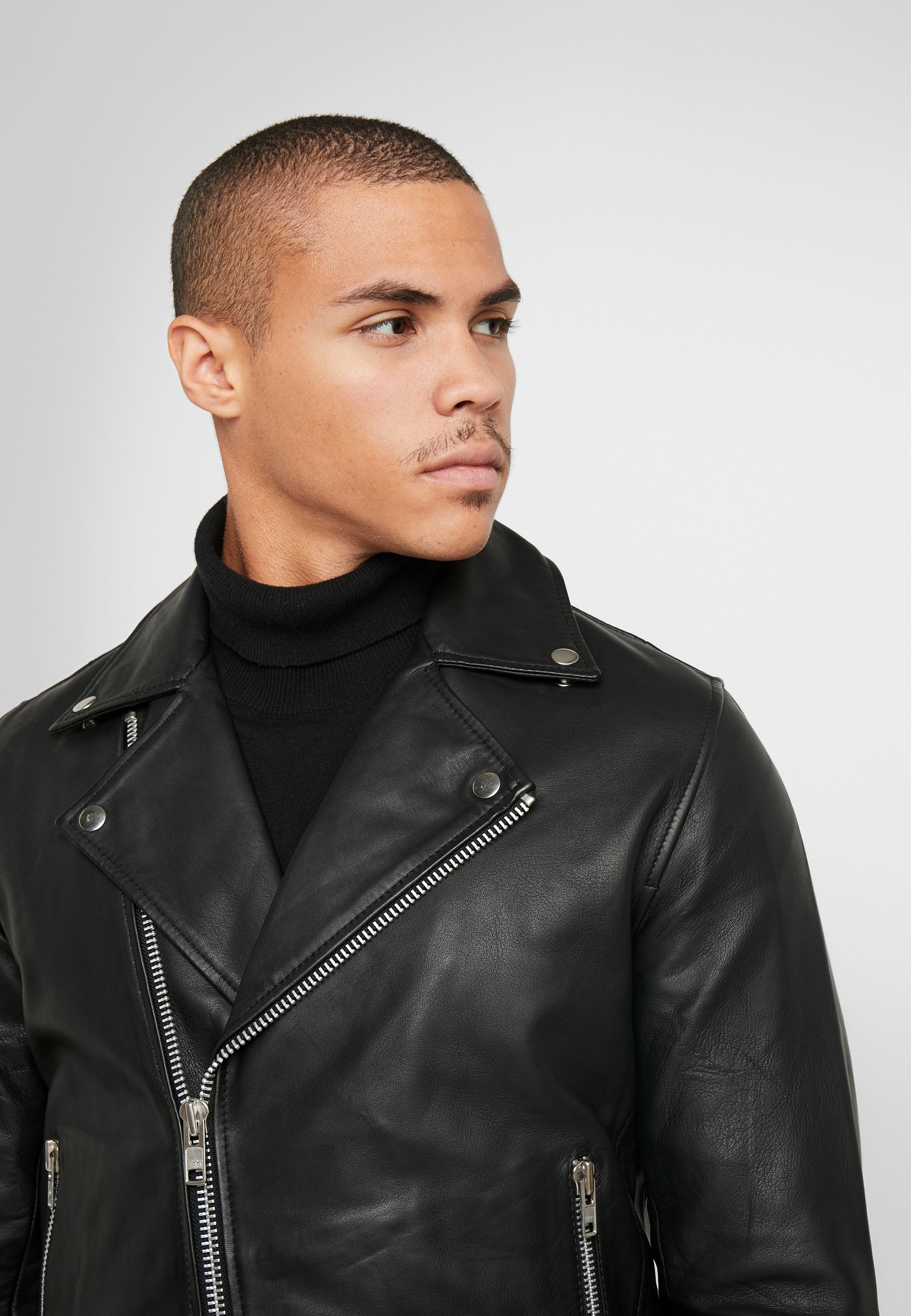 Samsøe Samsøe SPIKE JACKET Skinnjakke blacksvart Samsøe Samsøe STARSHIP JACKET Skinnjakke blacksvart
