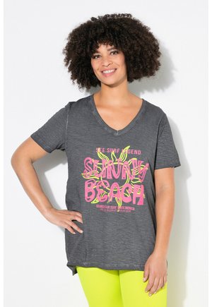 Print T-shirt - charcoal gray