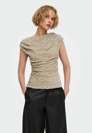 ONLY PARTY TOP ONLNOXLEY PARTY TOP - Haut - frosted almond