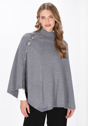 PONCHO - Viitta - grey melange