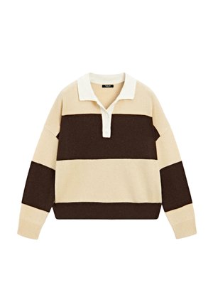 Massimo Dutti STRIPED SWEATER - T-shirt à manches longues - yellow