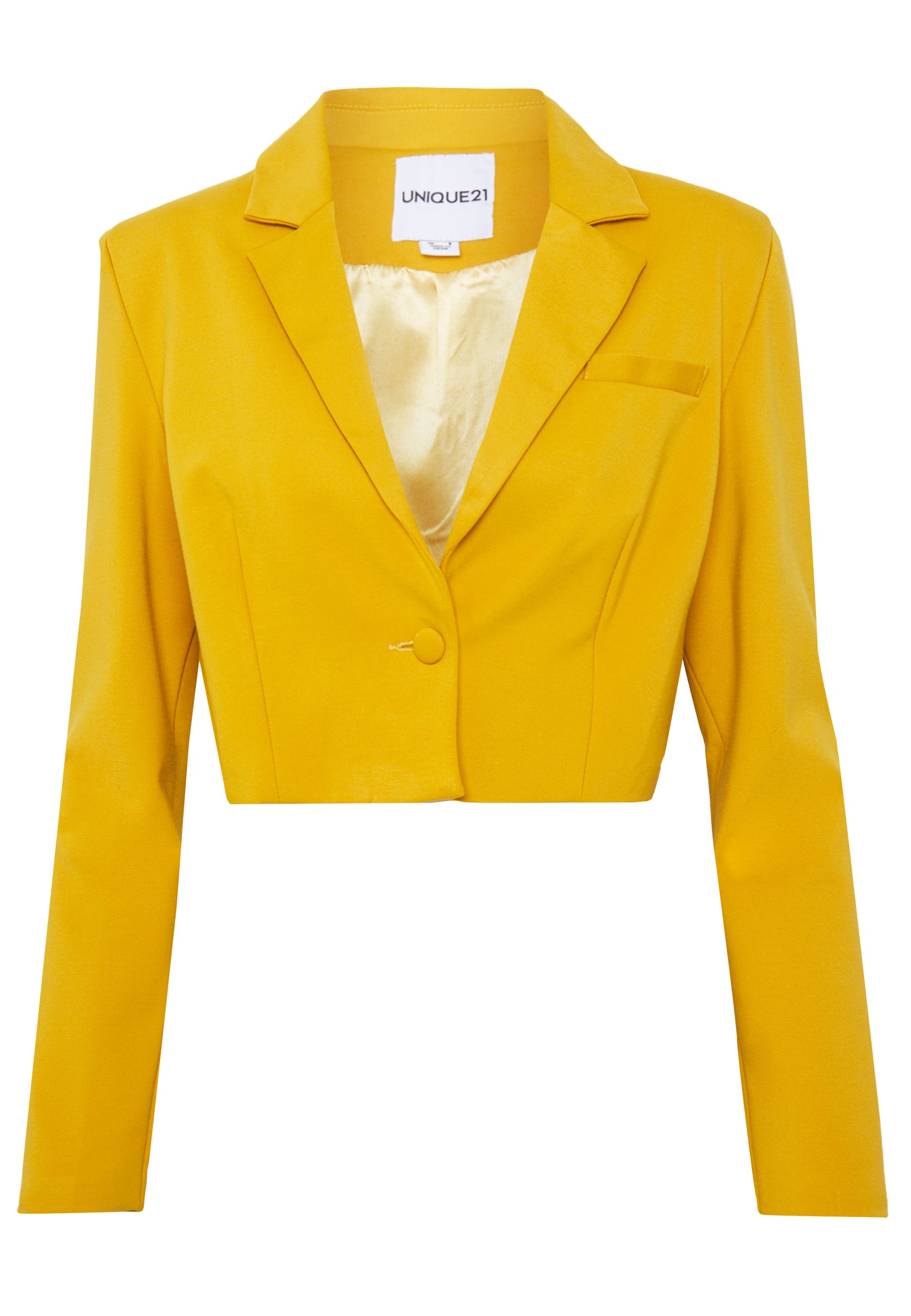 Yellow cropped blazer Clearance