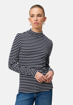 Langarmshirt - dark bluecream