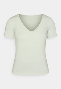 C-TECH V NECK - Osnovna majica kratkih rukava - light green