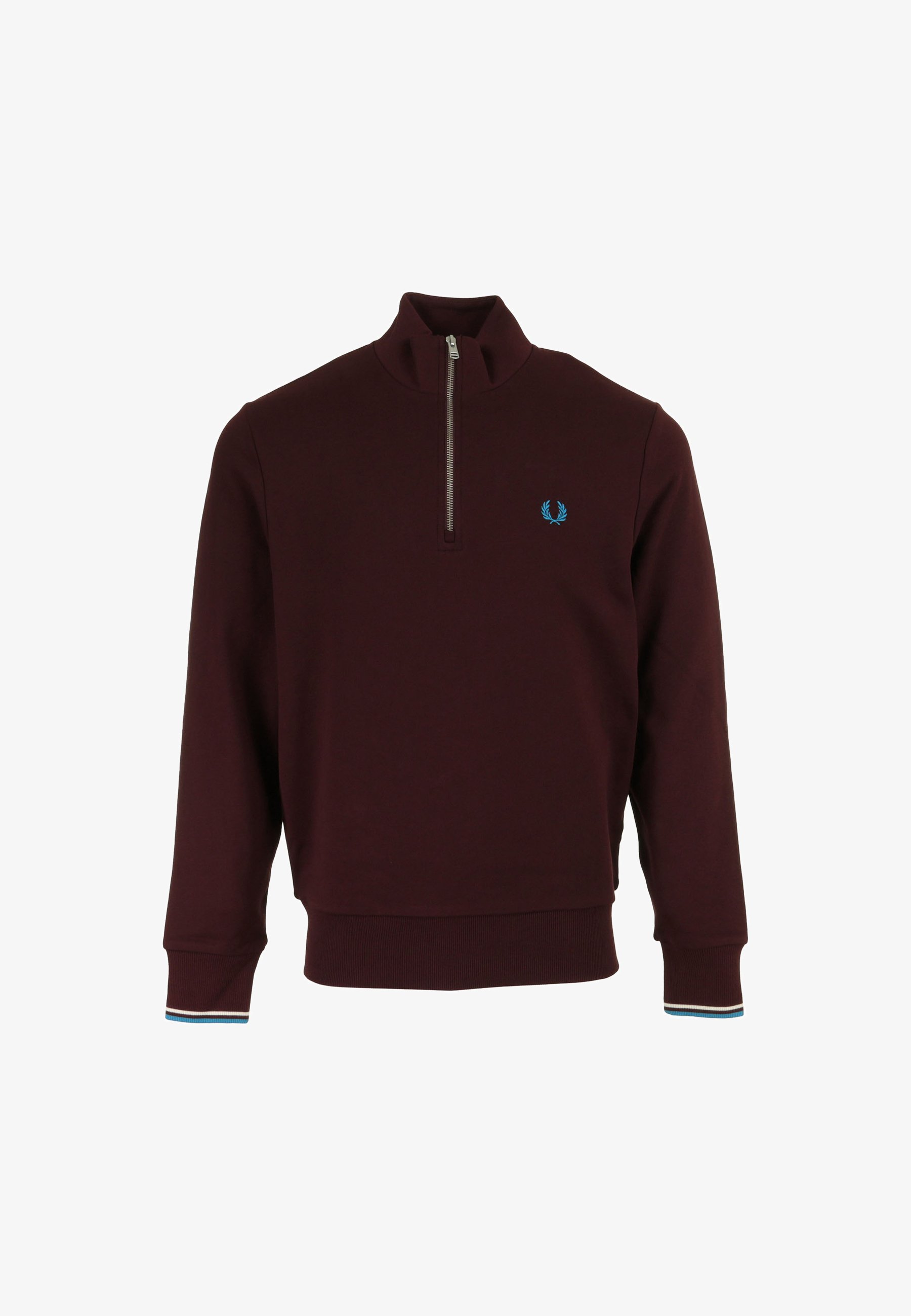Fred Perry HALF ZIP Sweatshirt red ecru/dunkelrot Zalando