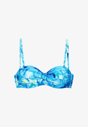 s.Oliver, BIKINI-TOP - Bikini-Top - türkis bedruckt