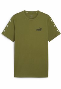 Puma - ESS TAPE - Printtipaita - olive green Pienoiskuva 1