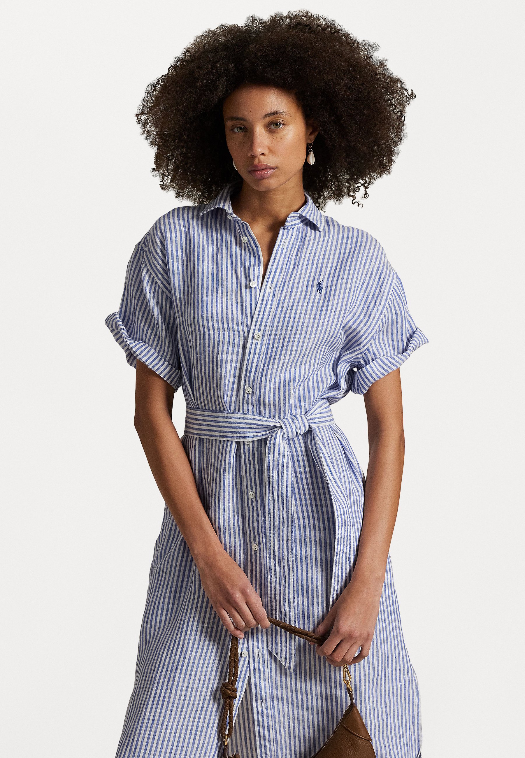Light Blue Floral Asos Blue And White Dress Polo Ralph Lauren STRIPED LINEN  SHORT SLEEVE SHIRTDRESS Shirt Dress White/blue/blue