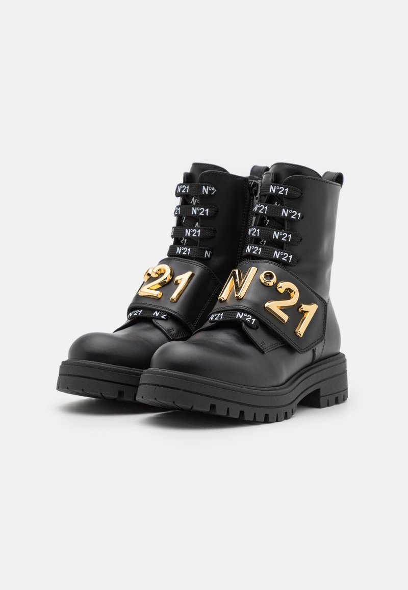 Kinder Sneaker | N°21 Schnürstiefelette black/schwarz - OP84209 Kinder Sneaker | N°21 Schnürstiefelette black/schwarz - OP84209