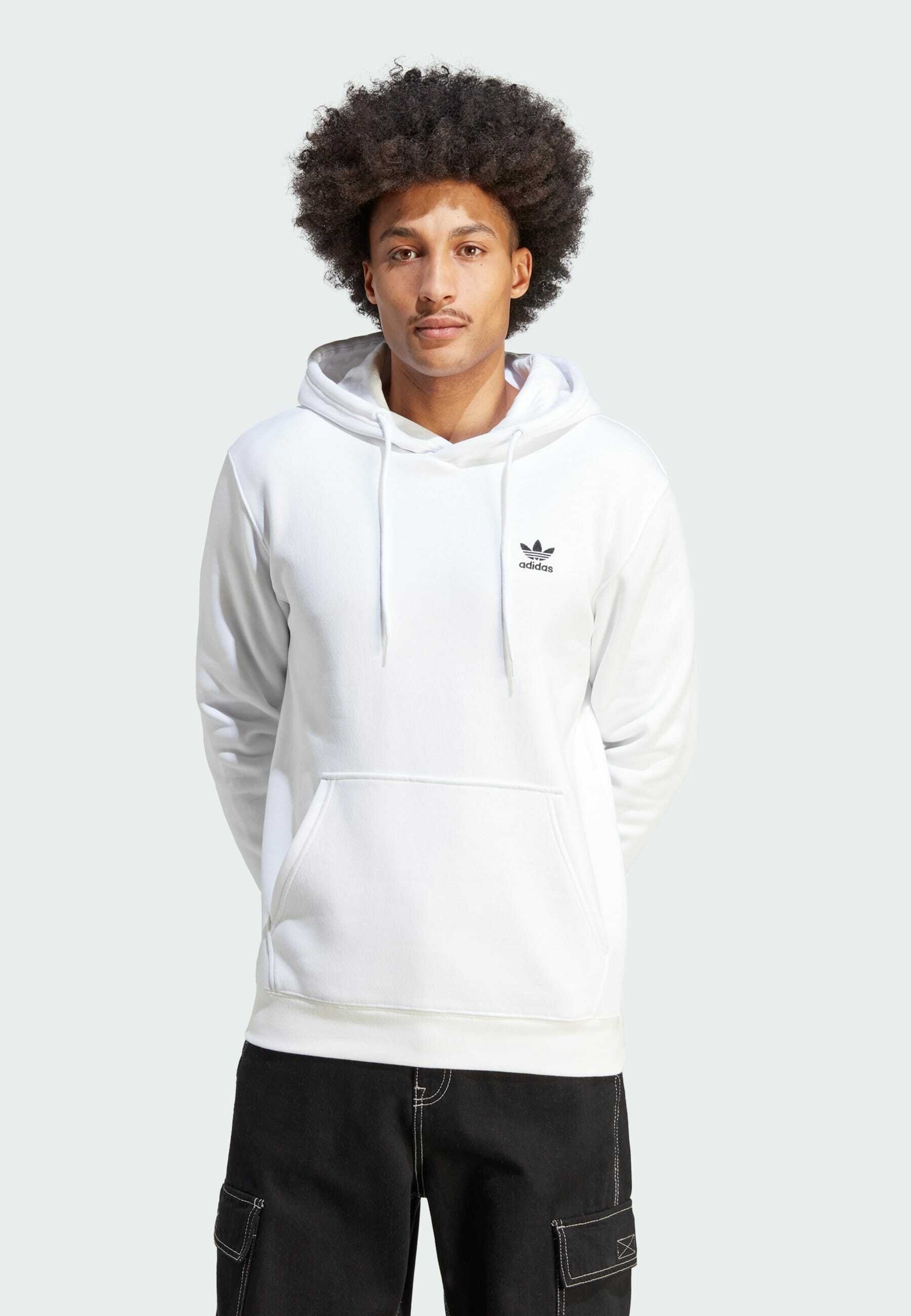 Full Zip Clothing Adidas White Pullover Hoodie Adidas Originals