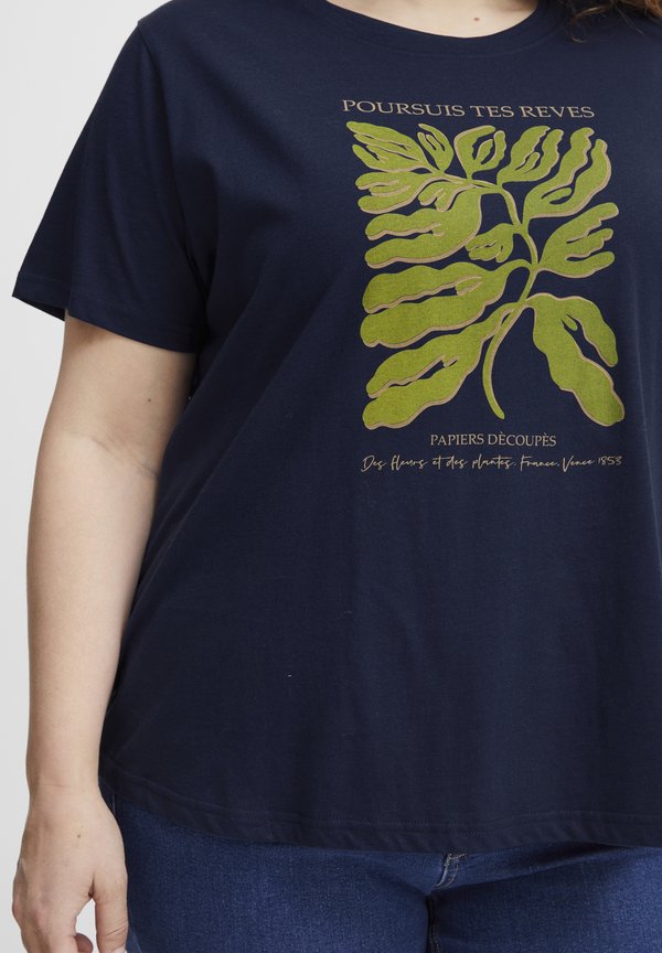 FPEtta - Print T-shirt - peacoat mix2