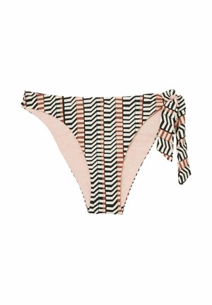 Reiss CHARLIE CHEVRON-STRIPE - Spodný diel bikín - black/brown