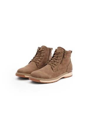 CUELLO CREMALLE - Botines con cordones - beige