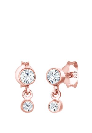 SPARKLING BASIC - MIT KRISTALLEN VON SWAROVSKI® - Naušnice - rose gold-coloured