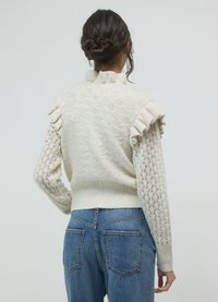 Calliope PERFORÉ À VOLANTS - Cardigan - blanc