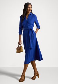 Lauren Ralph Lauren LONG SLEEVE GEORGETTE MIDI DRESS - Dnevna haljina - new sapphire