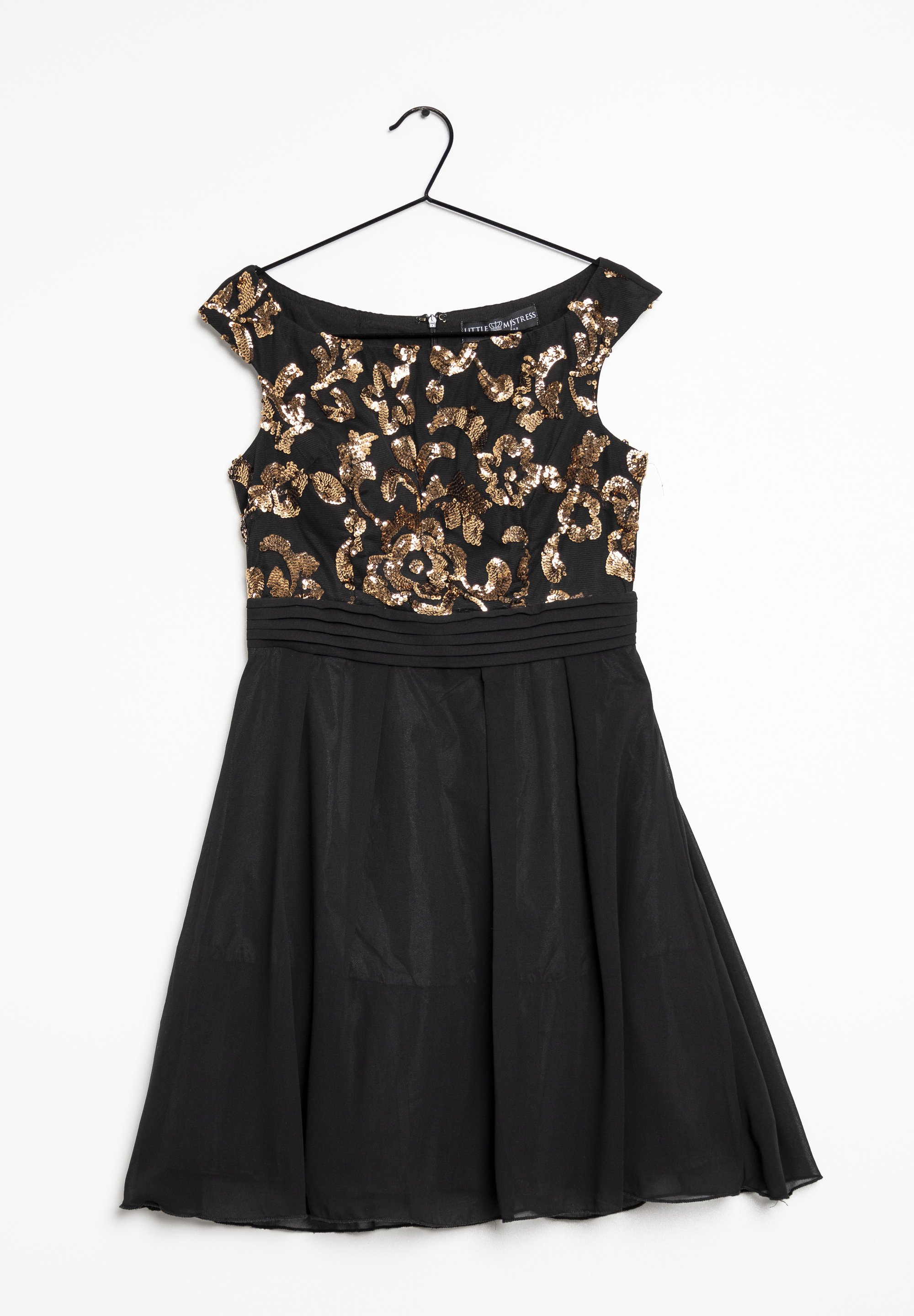 slim fit dress slacks Gold Sequin Draped Bardot Mini Dress by Chloe Lewis main image 0