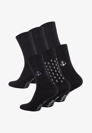 Clark Crown 6 PAAR, EDEL & MODERN - Chaussettes - anker schwarz