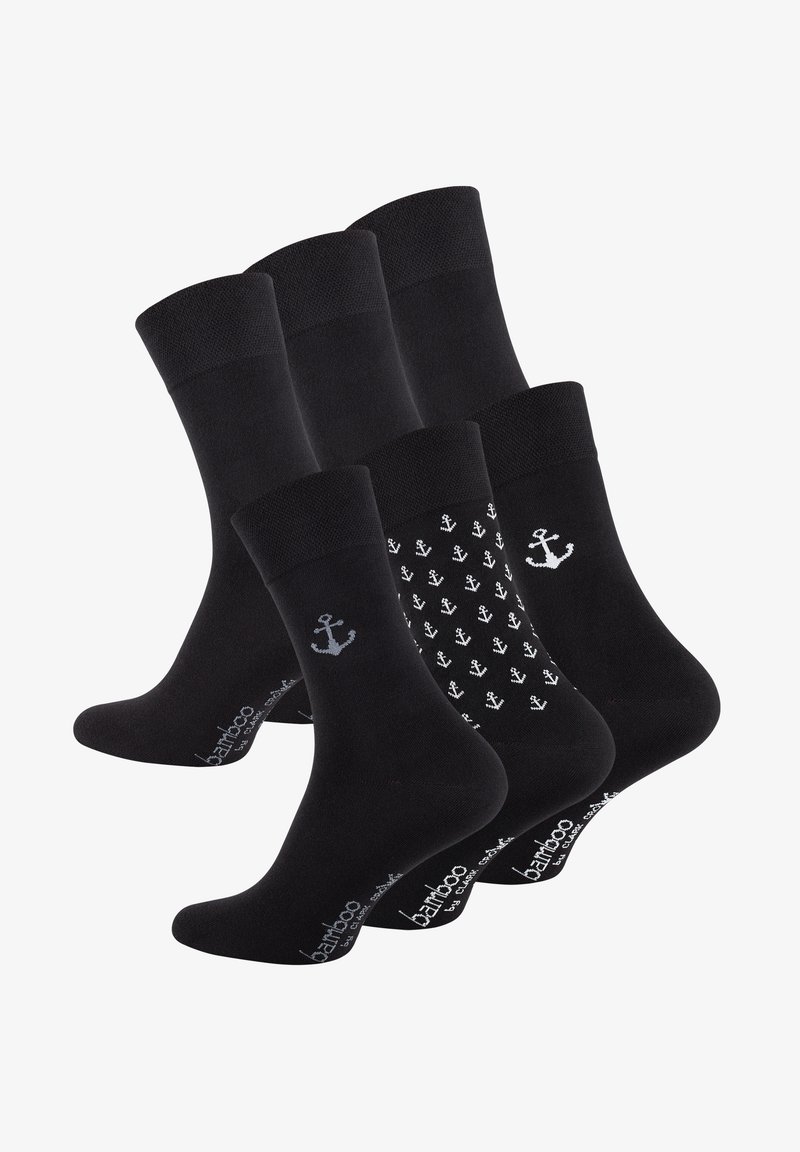 Clark Crown 6 PAAR, EDEL & MODERN - Chaussettes - anker schwarz