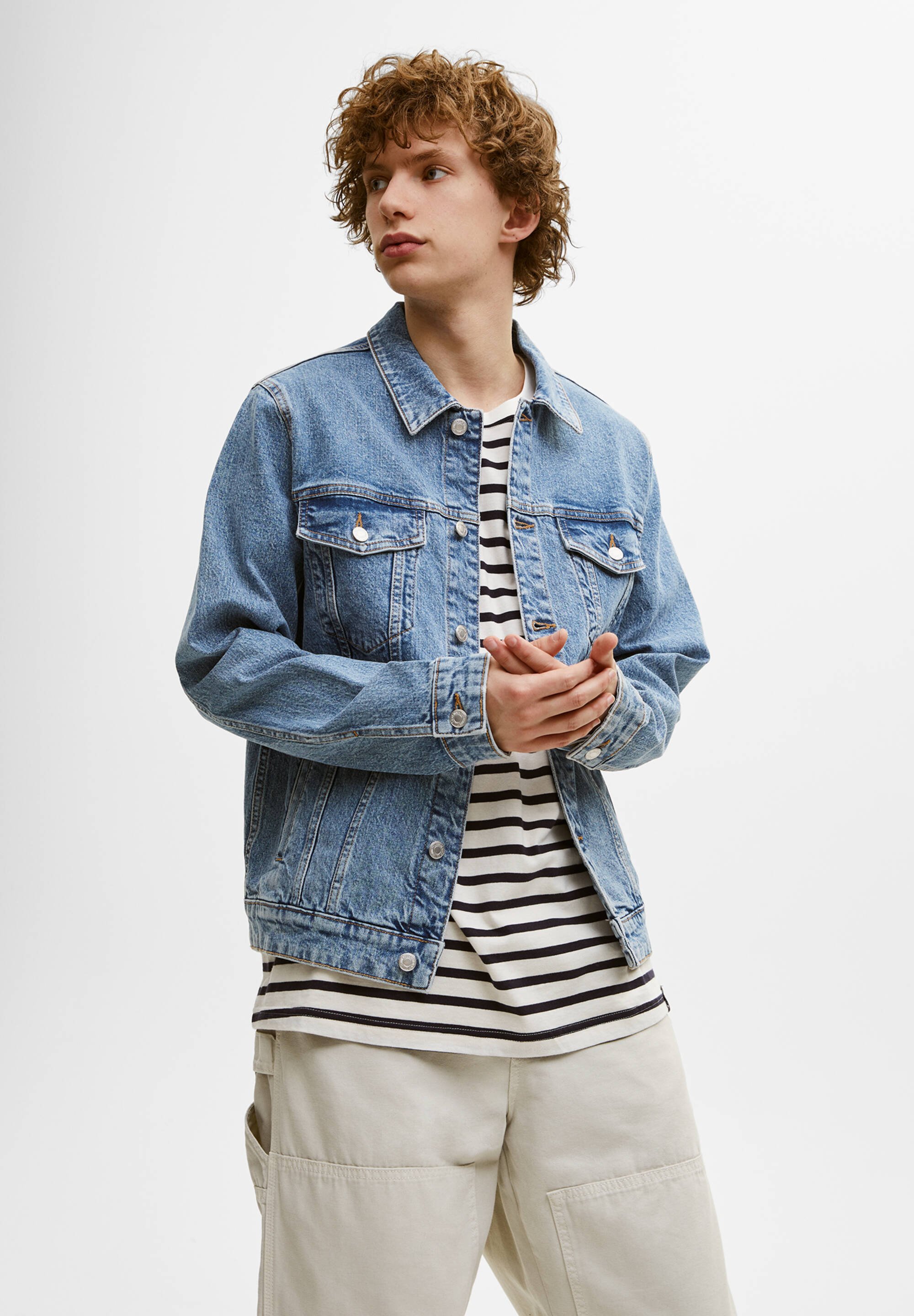 PULL\u0026BEAR BASIC COMFORT FIT - Giacca di jeans - blue-grey/grigio cadetto -  Zalando