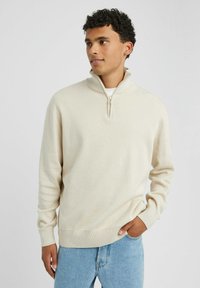 BZB COL MONTANT ZIPPÉ - Pullover - beige