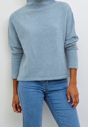 Strickpullover - mottled blue