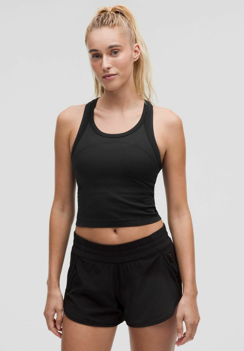 lululemon - Swiftly Tech Cropped 2.0 - Sports T-shirts - black, Forstør